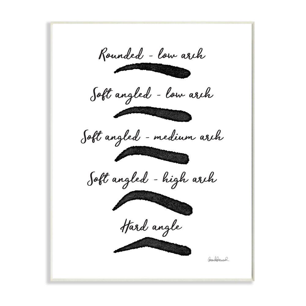 Stupell Industries Fashion Designer Makeup Eyebrow Chart Watercolor By Amanda Greenwoodwood Wall Art 19 In X 13 In Agp 243 Wd 13x19 The Home Depot