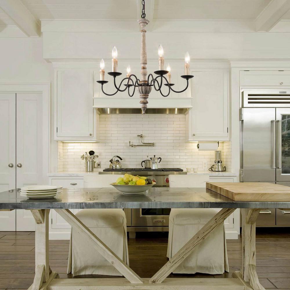 white dining room chandelier