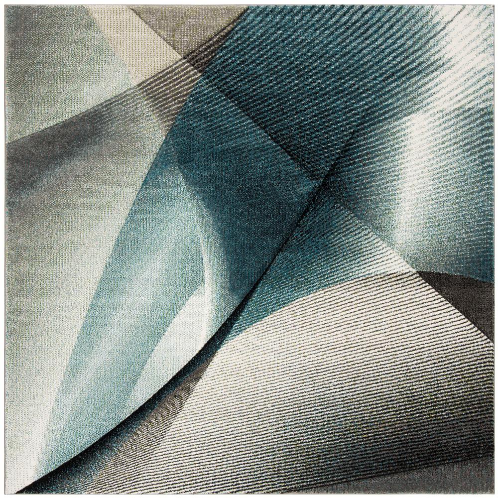 Safavieh Hollywood Gray Teal 6 Ft 7 In X Square Area Rug