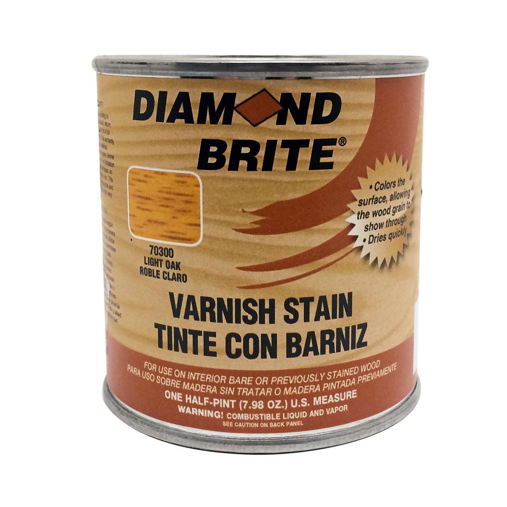 Diamond Brite Paint 1/2 pt. Light Oak OilBased Interior Varnish Stain