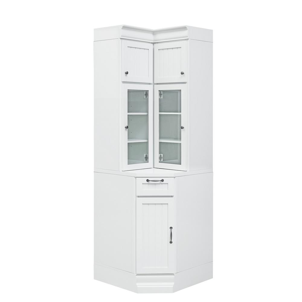 Martingale True White Beadboard Modular Corner Storage ...