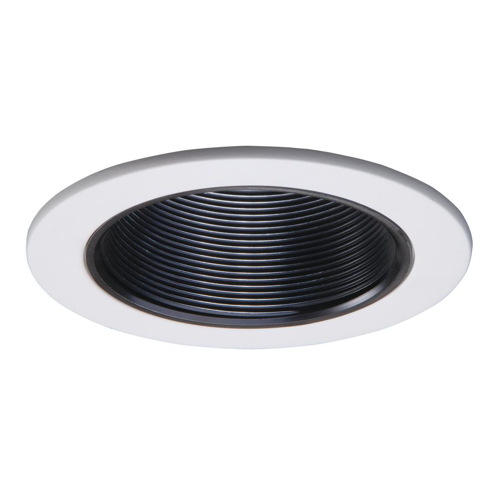 Halo 993 Series 4 in. Black Recessed Ceiling Light Trim with Coilex