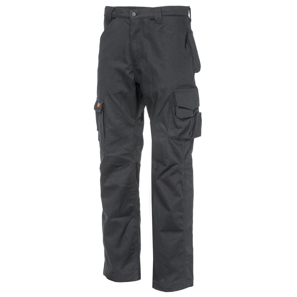 Caterpillar Flame Resistant Men's 32 in. W x 36 in. L Black Cotton ...