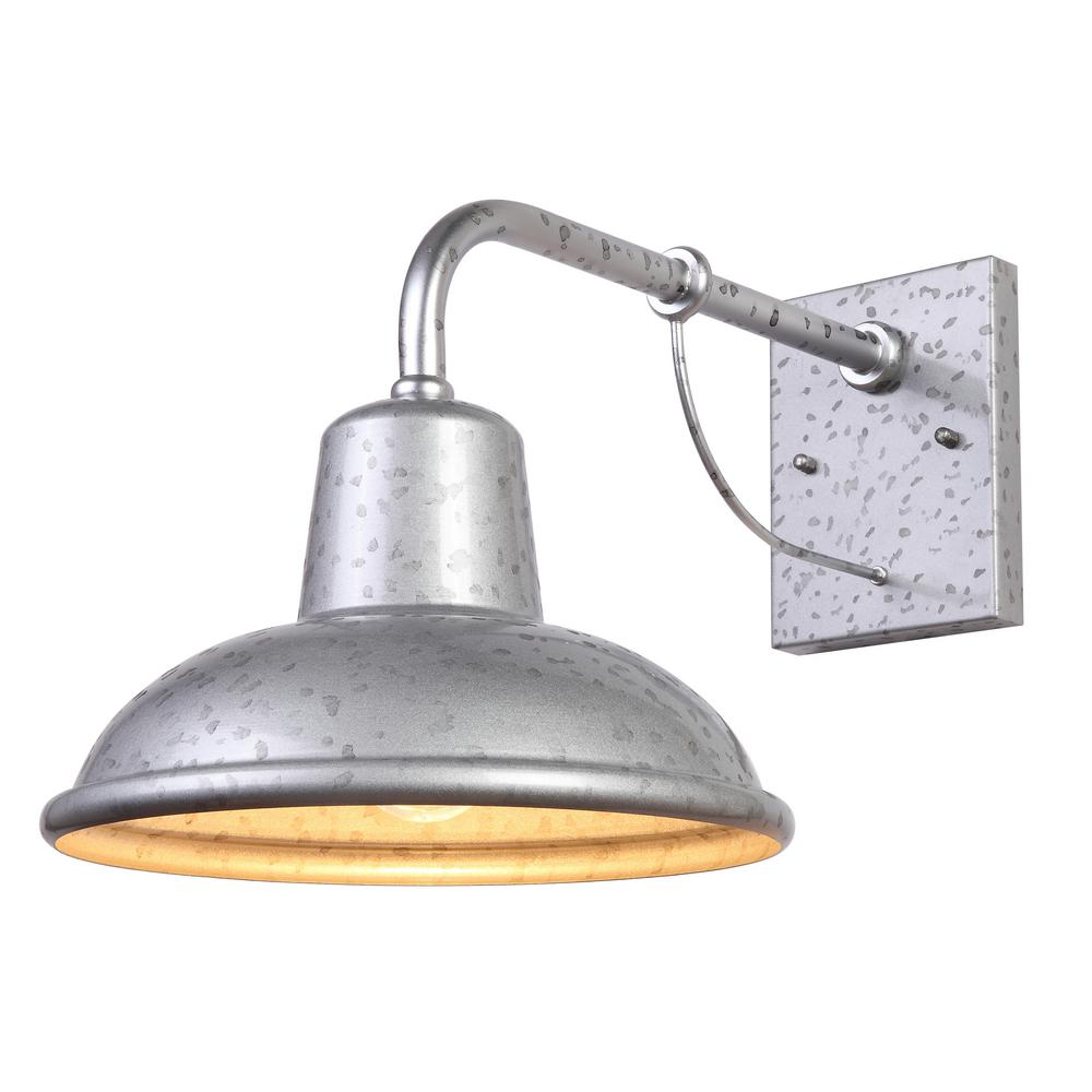 Tanner 1 Light Galvanized Finish Outdoor Wall Barn Sconce Tanner 1 Light Galvanized Finish Outdoor Wall Barn Sconce