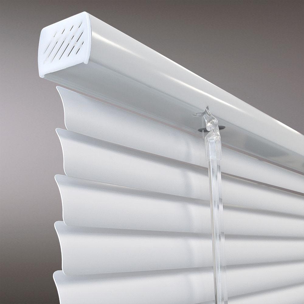 Hampton Bay White Cordless 1 In Room Darkening Vinyl Blind 56 In W X 48 In L Actual Size 55 5 In W X 48 In L 10793478350704 The Home Depot
