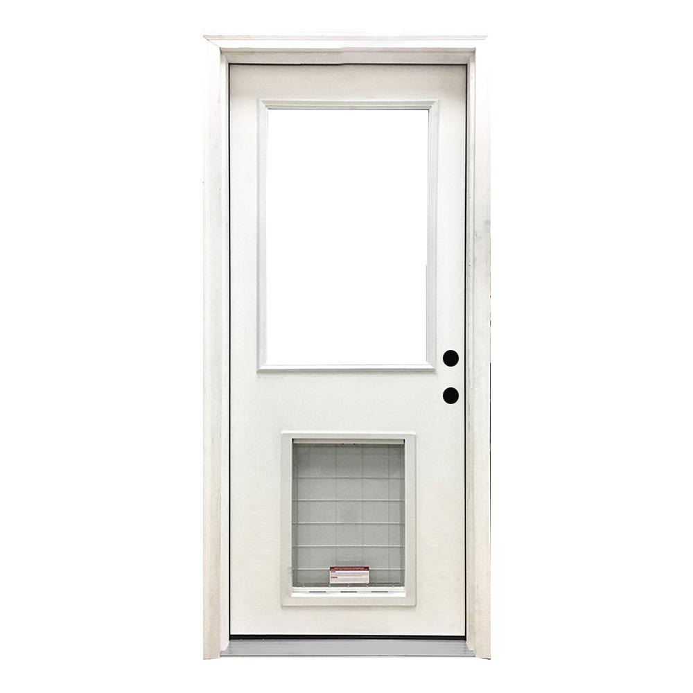Steves Sons 36 In X 80 In Classic Clear Half Lite Lhis White