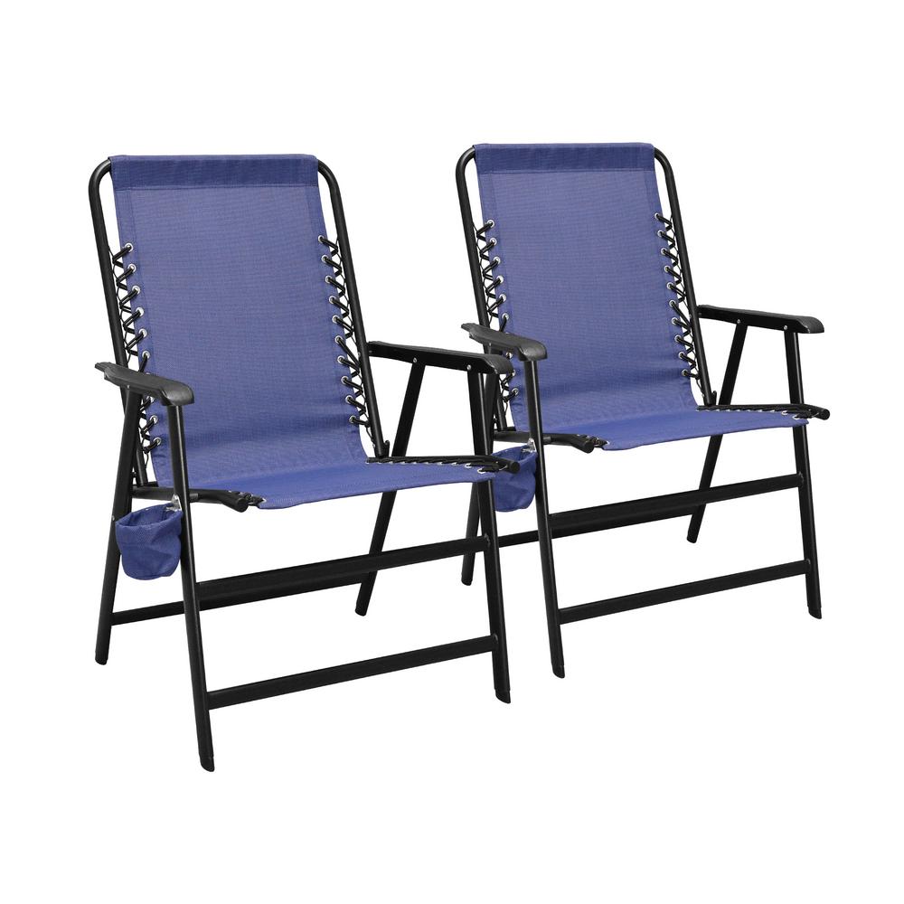 UPC 689215384220 product image for Caravan Sports XL Suspension Blue Metal Folding Lawn Chair (2-Pack) | upcitemdb.com