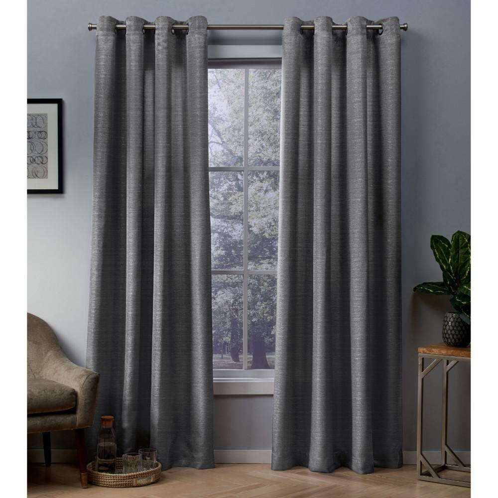 metallic curtains silver