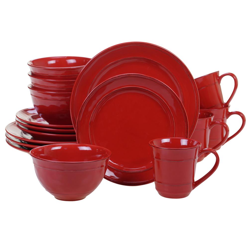 red dinnerware