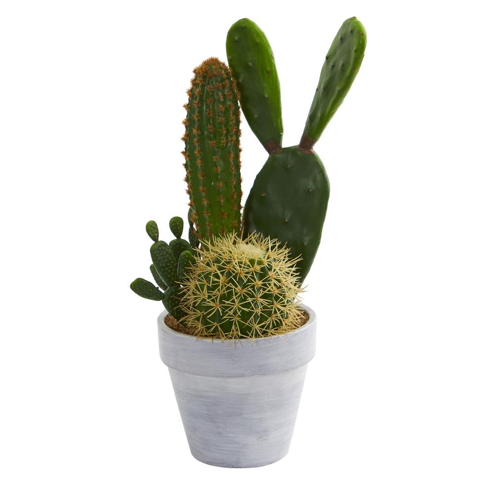 Nearly Natural 17 in Indoor  Cactus  Artificial Plant 4336 