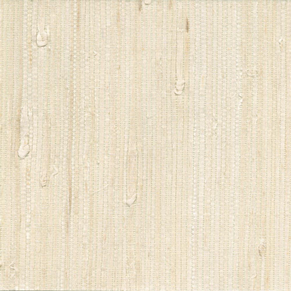 Kenneth James Martina White Grasscloth Wallpaper Sample-2622-65651SAM