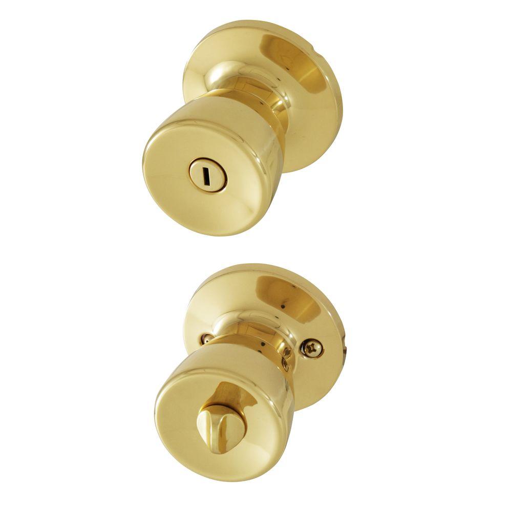 UPC 814113017462 product image for Privacy Door Knobs: Honeywell Knobs Tulip Polished Brass Privacy Knob 8100002 | upcitemdb.com