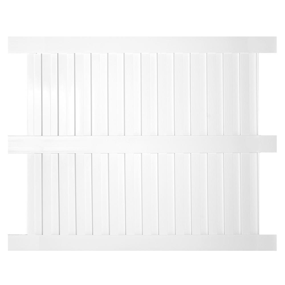 Weatherables Largo 6 ft. H x 8 ft. W White Vinyl Privacy Fence Panel