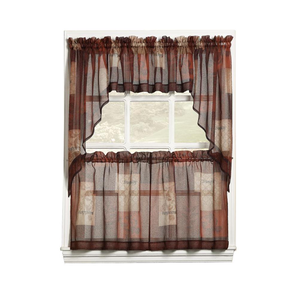 Lichtenberg Sheer Multi Eden Printed Textured Sheer Kitchen