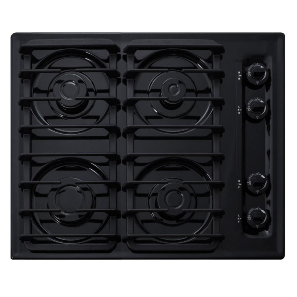 Summit Appliance 24 In Gas Cooktop In Black With 4 Burners