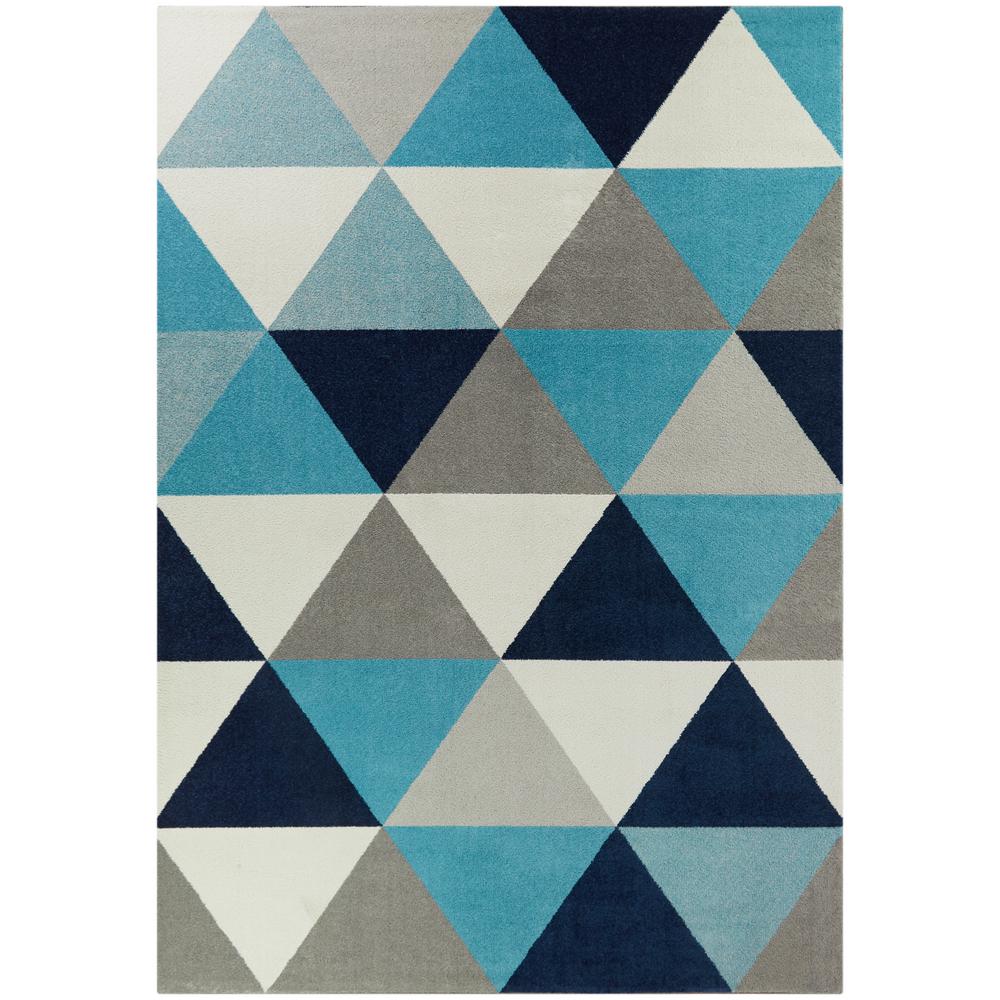 StyleWell Tangier Blue Geo 6 ft. x 9 ft. Geometric Area Rug