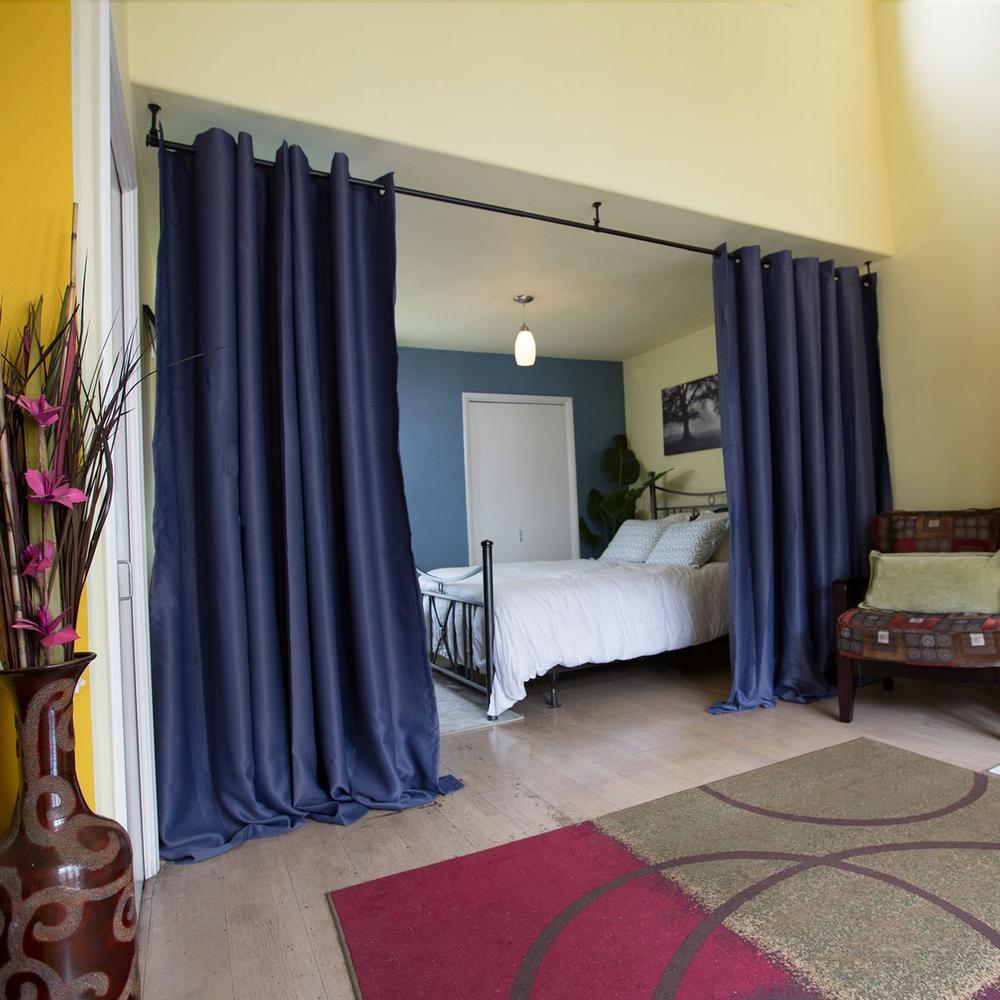 Roomdividersnow 108 In 168 In Hanging Single Curtain Rod With