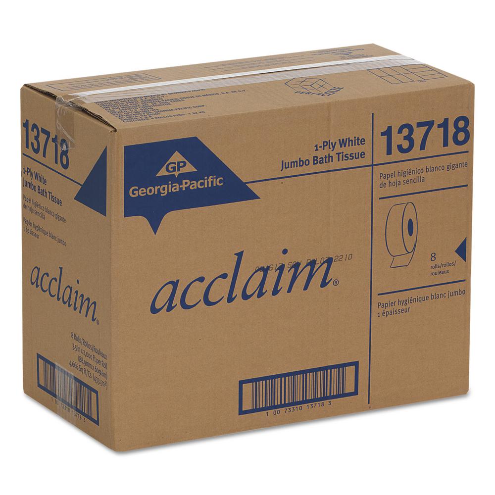 13718 Bathroom Tissue Georgia-pacific Acclaim White 1-ply Jumbo Jr