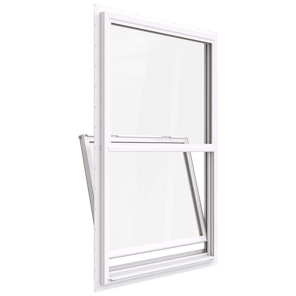 Jeld Wen 36 In X 54 In V 4500 Series White Single Hung Vinyl Window With Fiberglass Mesh Screen Thdjw143900470 The Home Depot