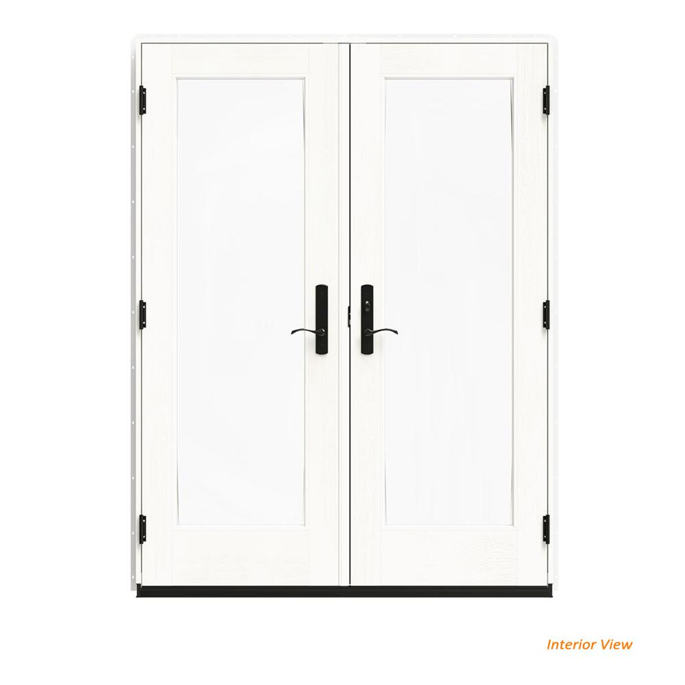 Jeld Wen 60 In X 80 W 4500 White Clad Wood Left Hand Full Lite Jeld Wen 60 In X 80 W 4500 White Clad Wood