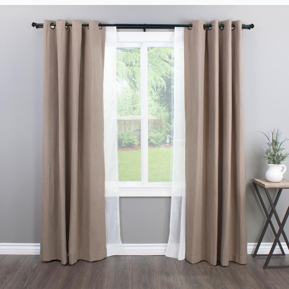 Decopolitan 36 72 In Urn Telescoping Double Drapery Rod Set Antique Bronze 7 8 Front 5 Back 680656136881 The Home Depot Urn Telescoping Double Drapery Rod Set