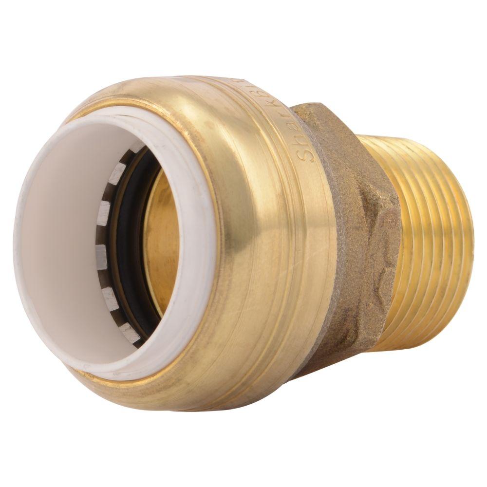 Sharkbite 3 4 In Brass Push To Connect Pvc Ips X 3 4 In Male Pipe