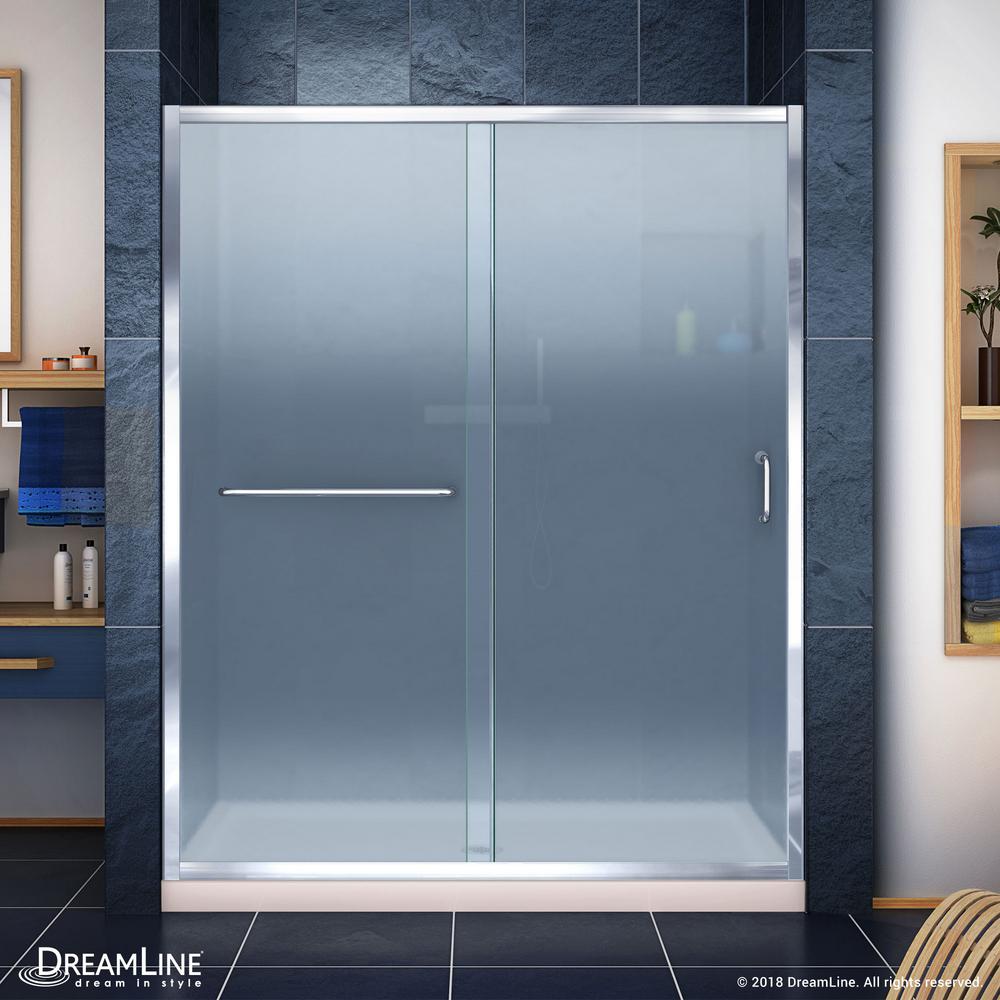 Dreamline Infinity Z 32 In X 54 In Semi Frameless Sliding Shower