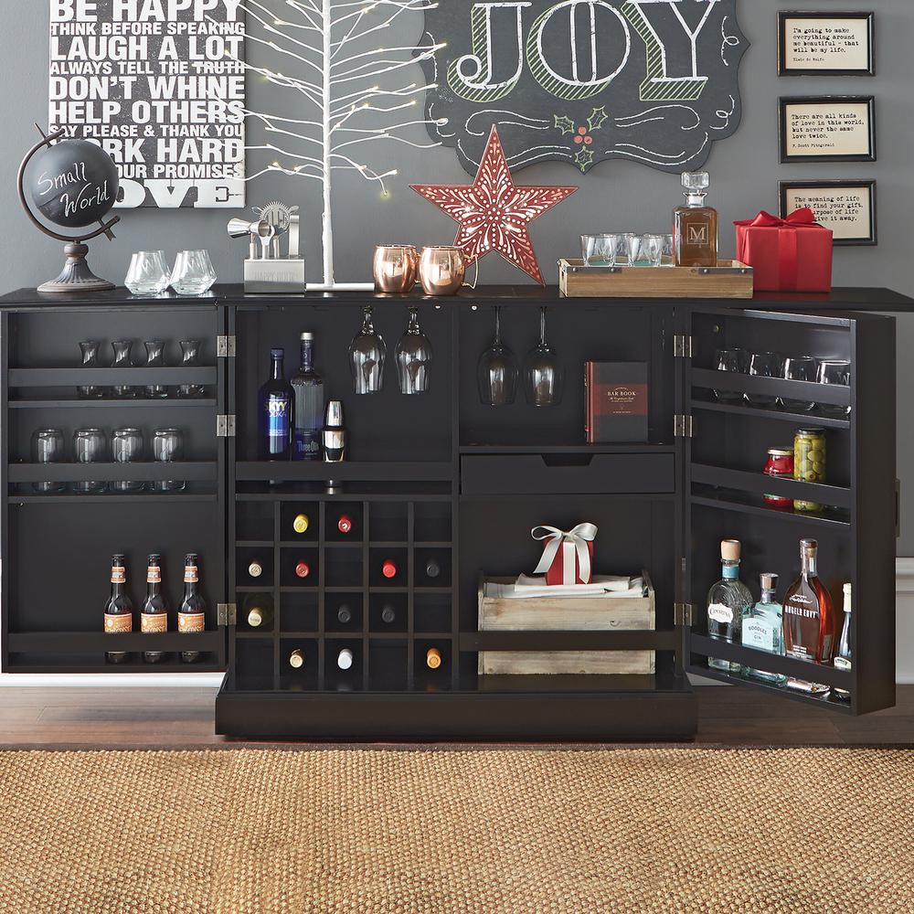 Home Decorators Collection Jamison Black Bar With Expandable