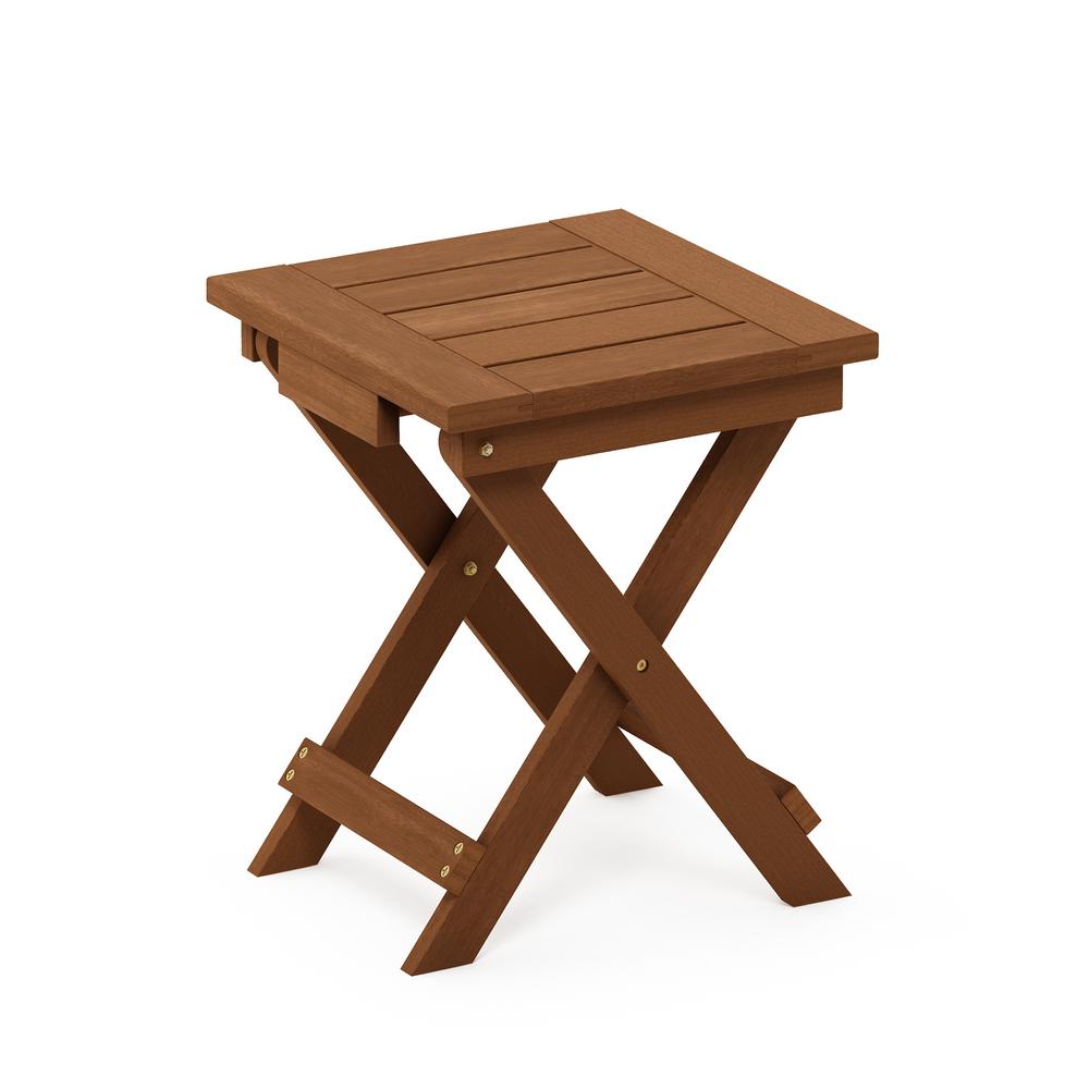 Furinno Tioman Hardwood Outdoor Folding Side Table Fg18556 The Home Depot