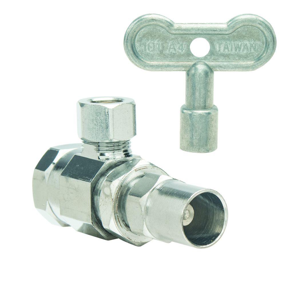 BrassCraft 1/2 in. FIP Inlet x 3/8 in. O.D. Comp Outlet Brass Multi