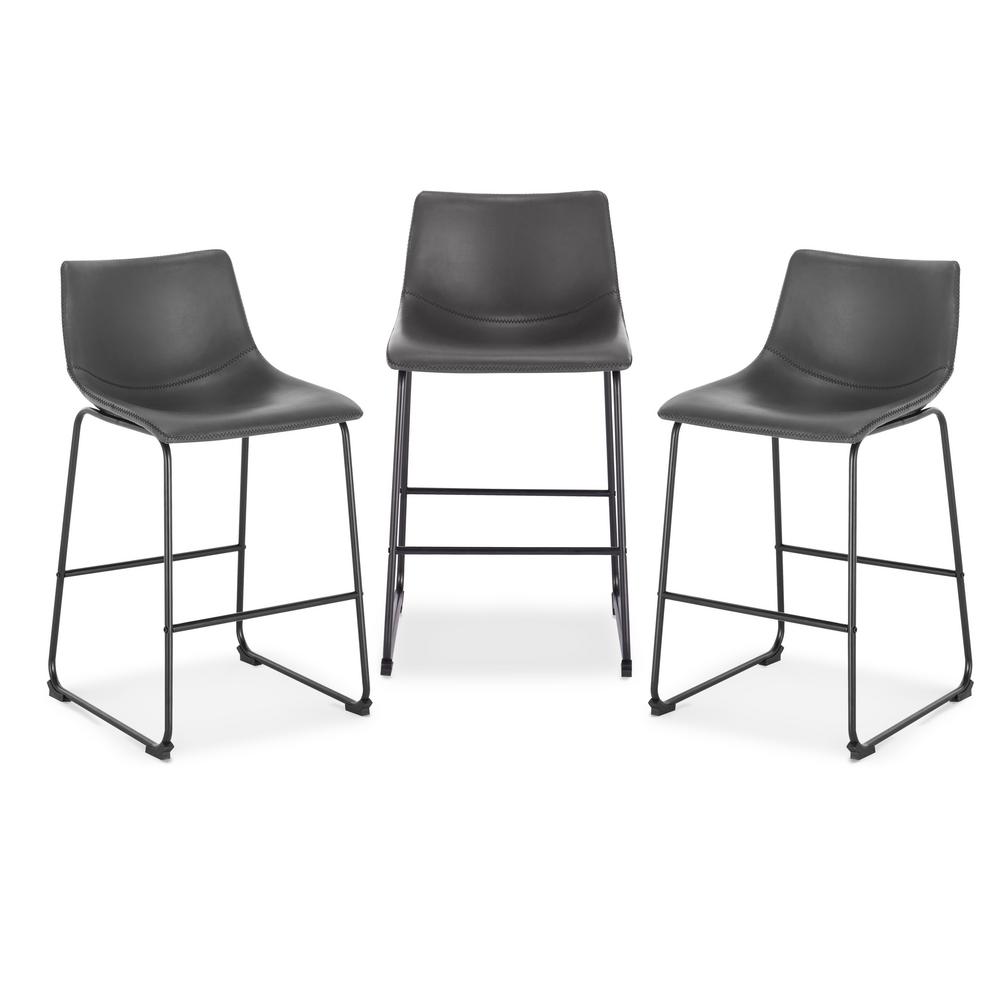 Poly And Bark Brinley Grey Counter Stool Set Of 3 Hd Cs461 01 X3 Poly And Bark Brinley Grey Counter Stool Set Of 3 Hd Cs461 01 X3 The Home Depot