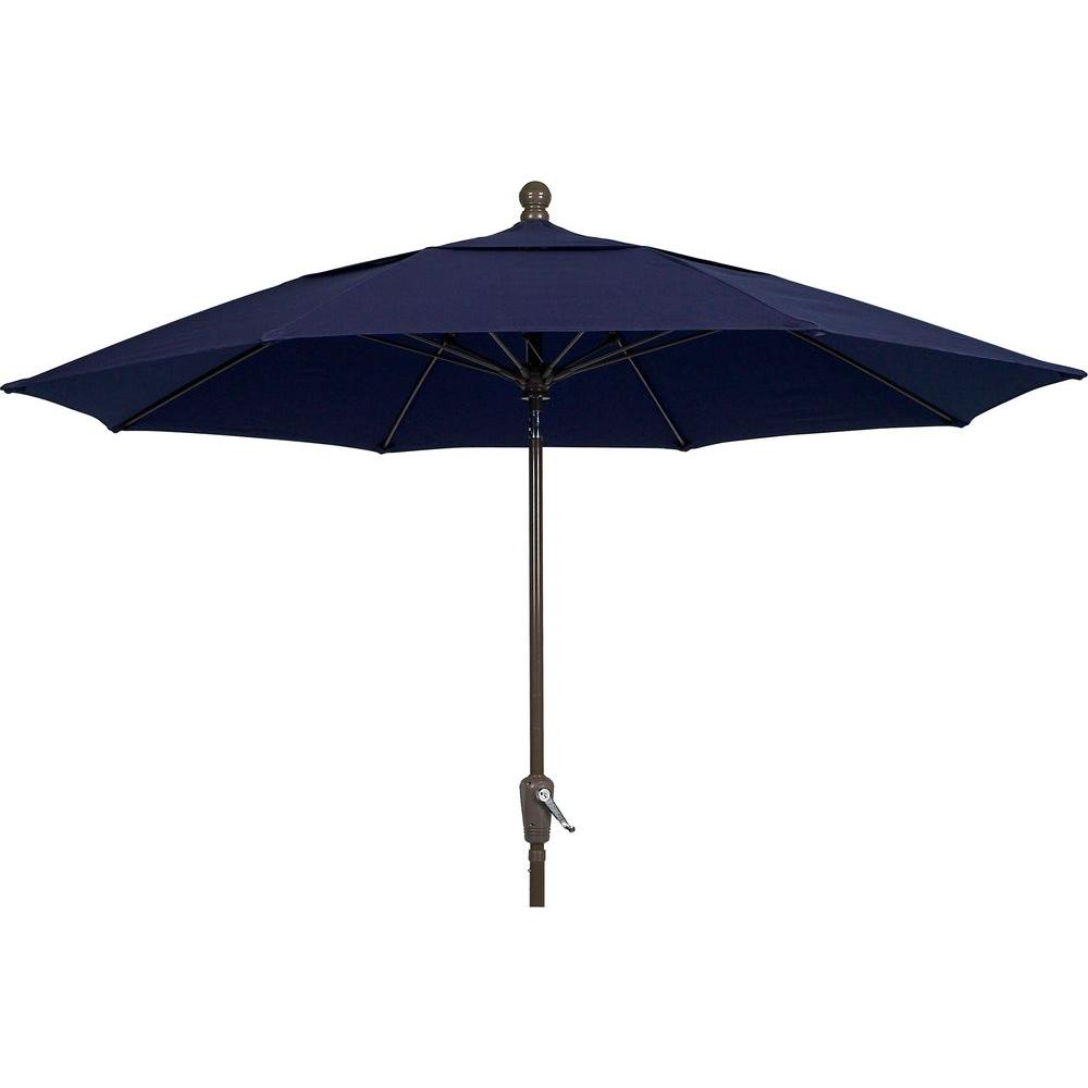 Fiberbuilt Umbrellas Lucaya 11 Ft Patio Umbrella In Navy Blue 11lppa 4626 The Home Depot