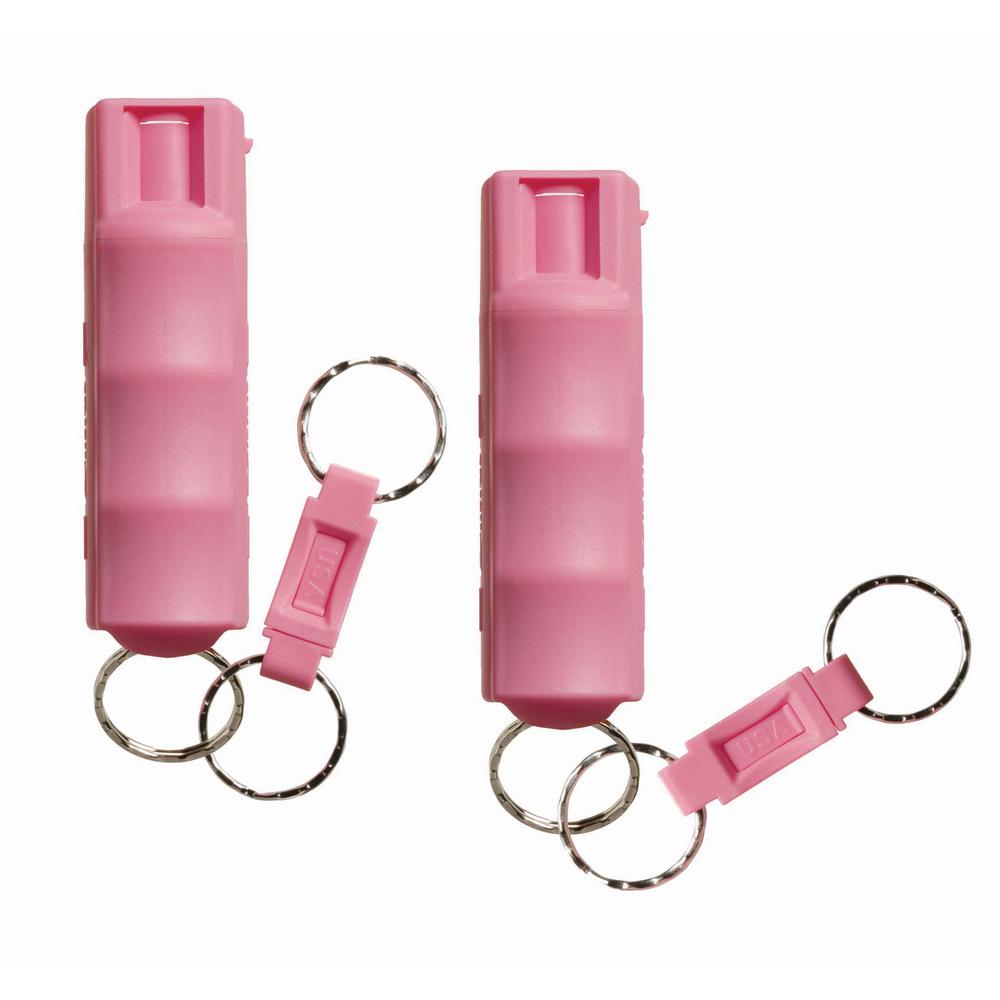 Sabre Pink Pepper Spray with Quick Release Key Ring Combo Pack by Sabre