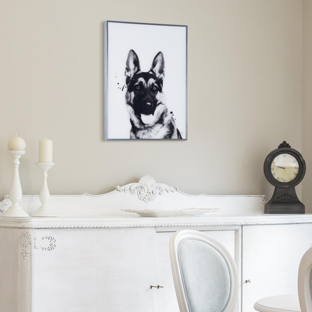 Empire Art Direct German Shepherd Black And White Dog Paintings