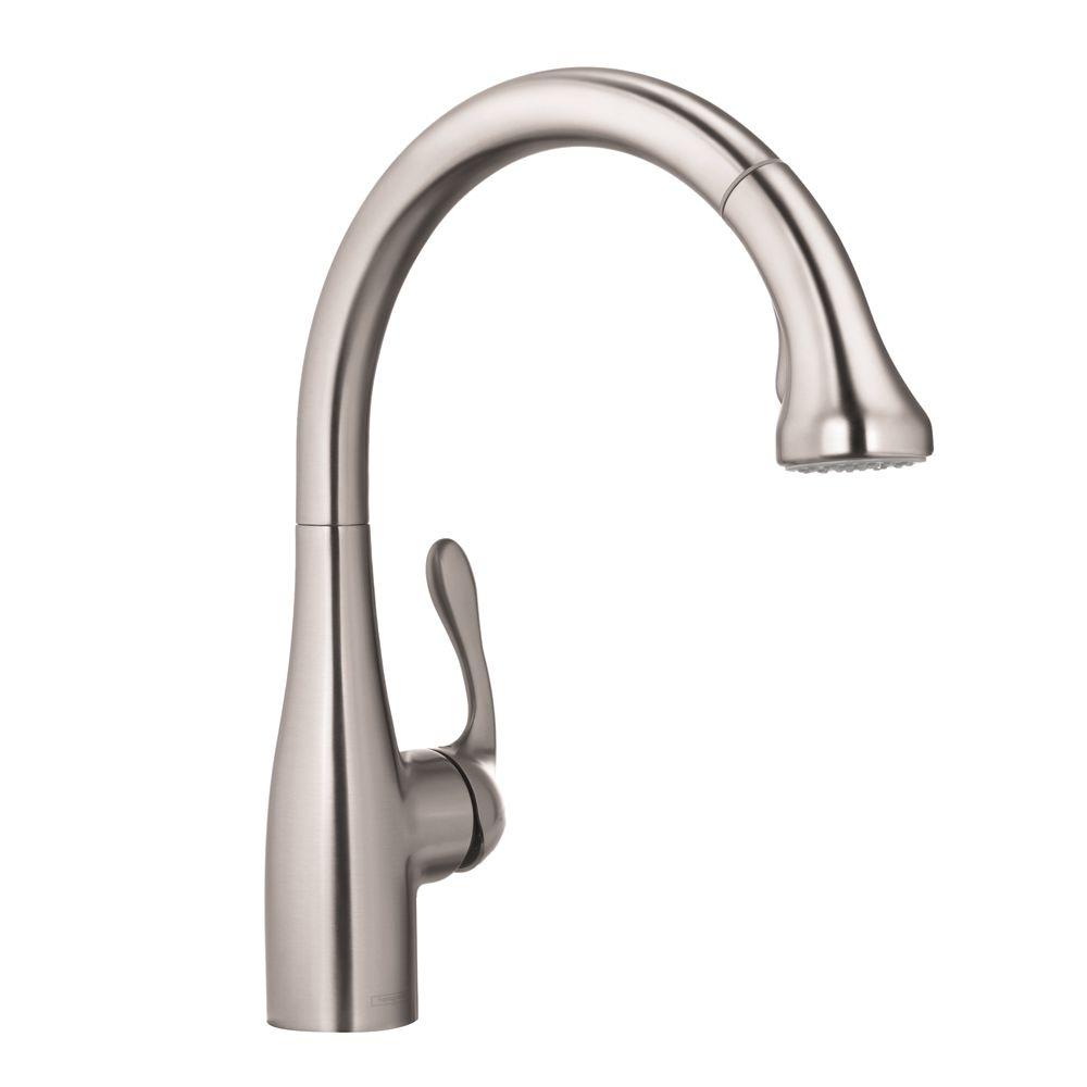 Hansgrohe Allegro E Single Handle Pull Out Sprayer Kitchen Faucet