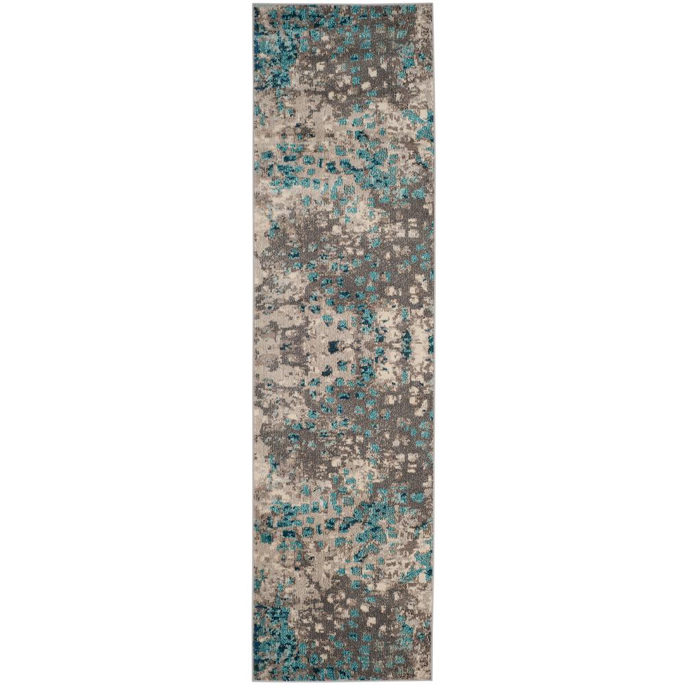 Safavieh Monaco Gray Light Blue 2 Ft X 12 Runner Rug Mnc225e Safavieh Monaco Gray Light Blue 2 Ft X 12 Runner Rug