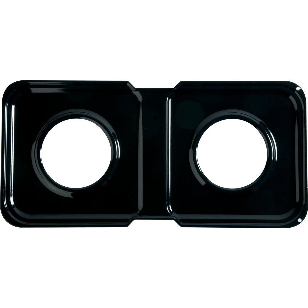 GE 171/2 in. x 81/2 in. Porcelain Double Gas Range Drip Pan