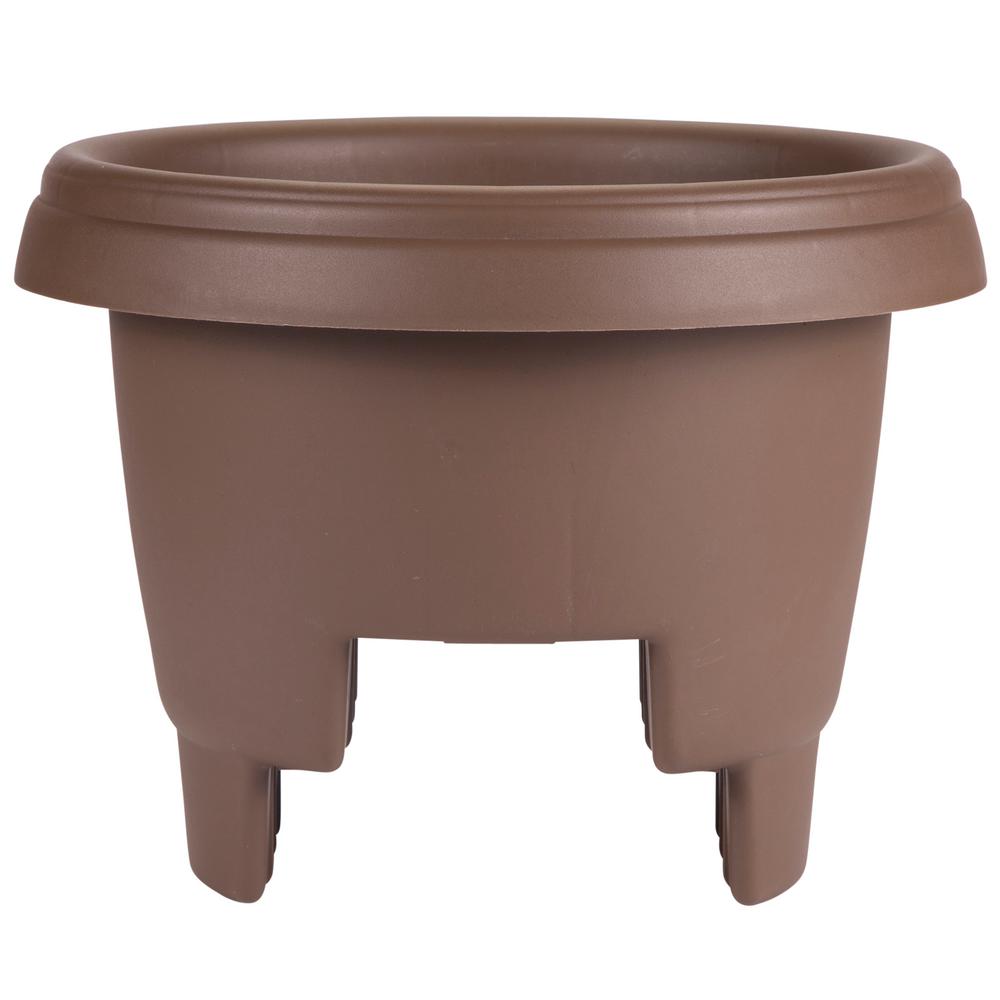 Bloem Deck Rail Planter 12 in. Chocolate Plastic Deck Rail Planter4771251001 The Home Depot