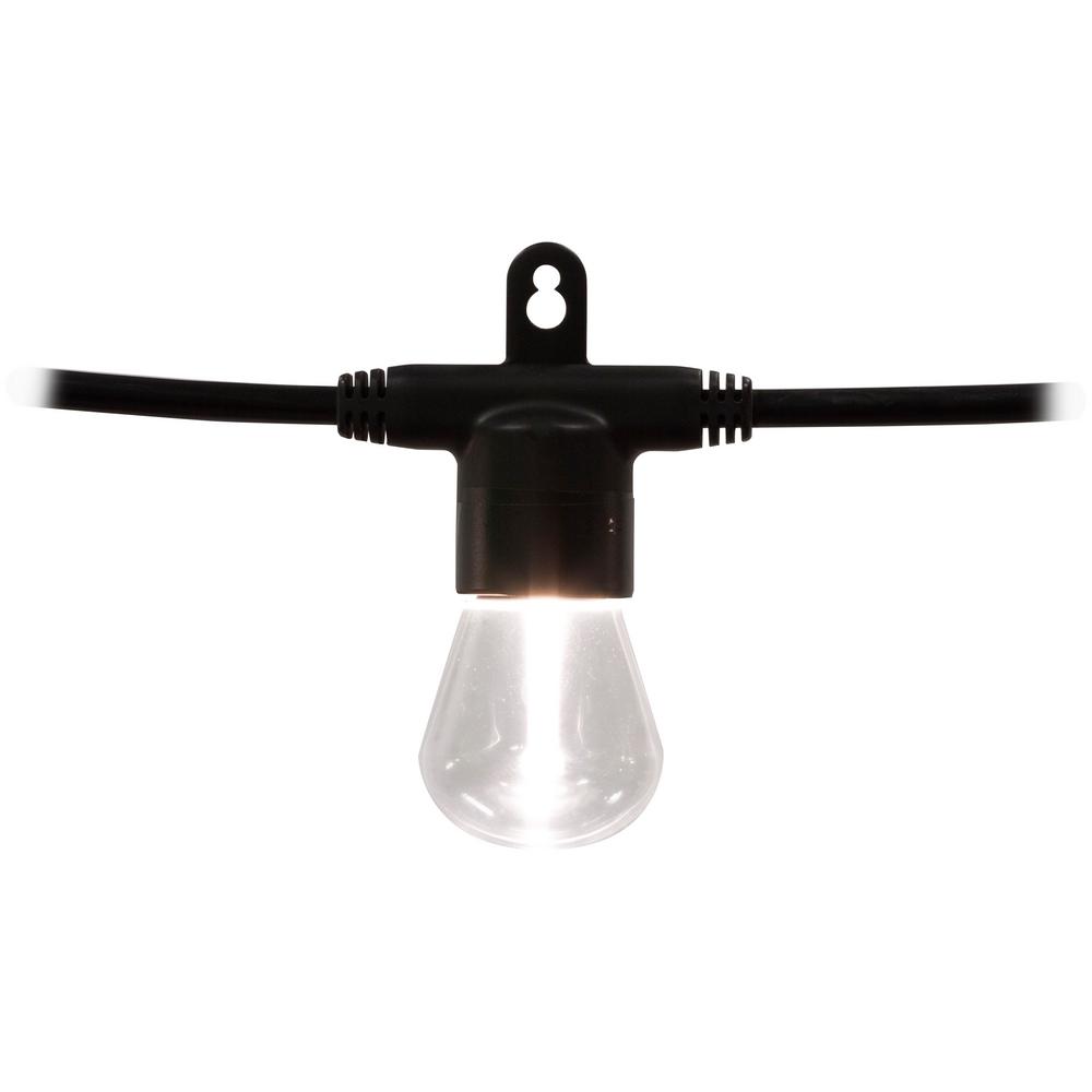 Rope And String Lights Outdoor Specialty Lighting 6 Bulb 12 Ft Black Integrated Led Bistro String Light