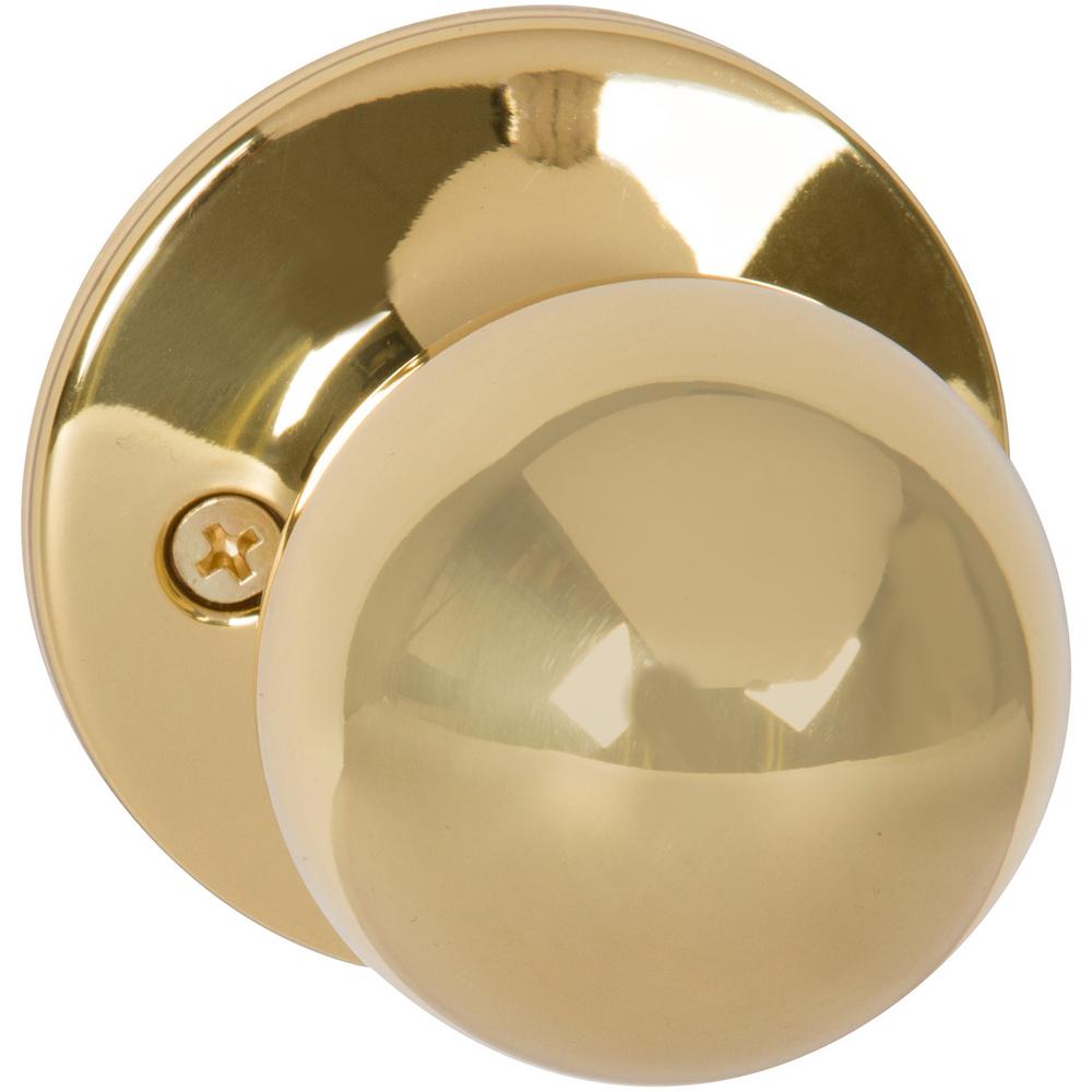 Callan Fairfield Classic Style Polished Brass Round Single Dummy Door