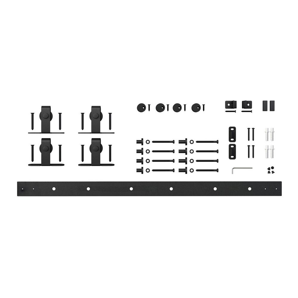 American Pro Decor 5 Ft Black Solid Steel Mini Sliding Rolling