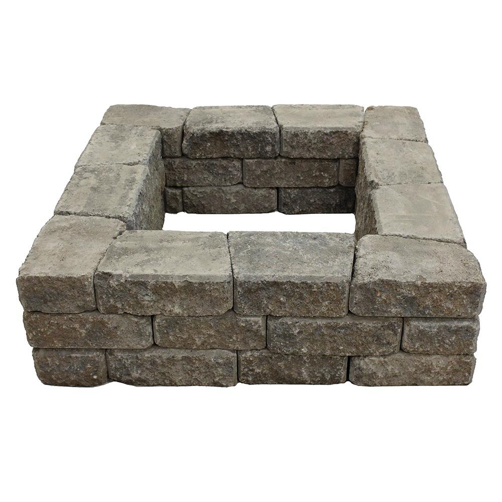 Mutual Materials Romanstack 39 in. x 17 in. Concrete Fire Pit Wall Kit ...