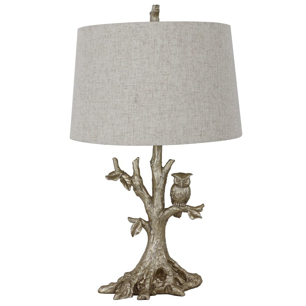 Decor Therapy 27 75 In Silverleaf Table Lamp With Owl Tl22312