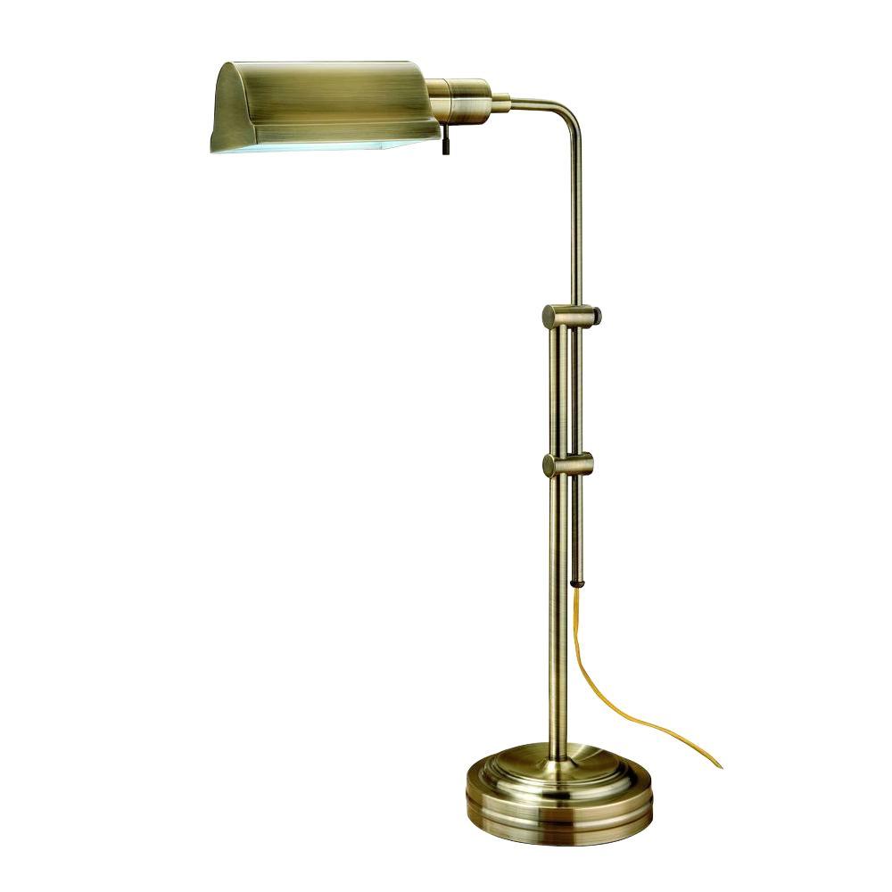 UPC 875356002912 product image for Normande Lighting 23.5 in. to 34.5 in. Antique Brass Adjustable Table Lamp | upcitemdb.com