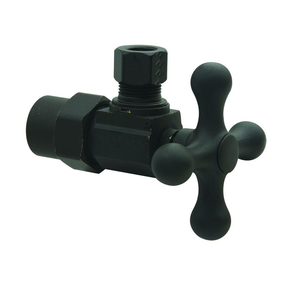 Brasscraft 12 In Nom Cpvc Inlet X 38 In Od Comp Outlet 14 Turn Angle Valve With Cross 8848