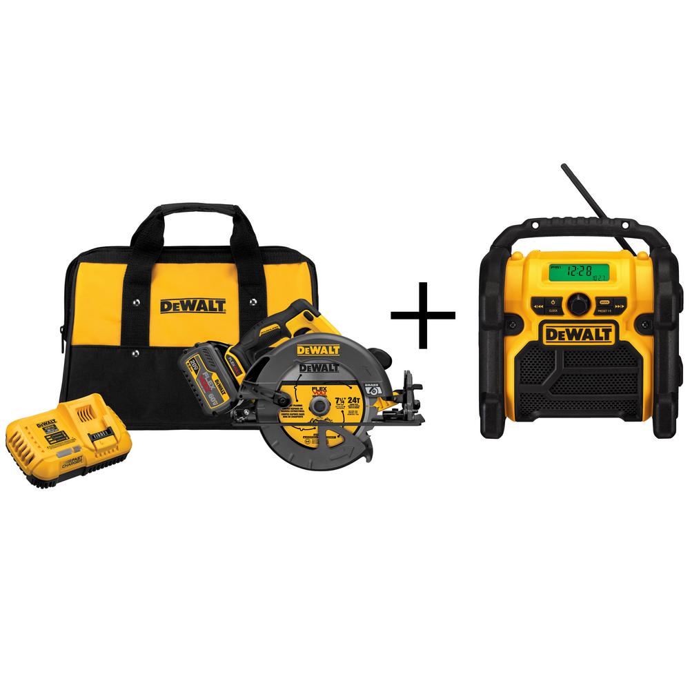 DEWALT FLEXVOLT 60Volt MAX LithiumIon Cordless Brushless 71/4 in. Circular Saw w/ Battery