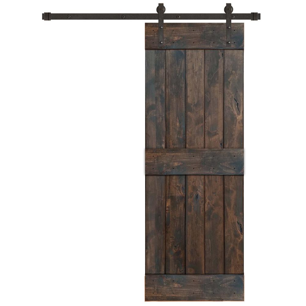 Pacific Entries 30 In X 84 In Rustic Espresso 2 Panel Knotty