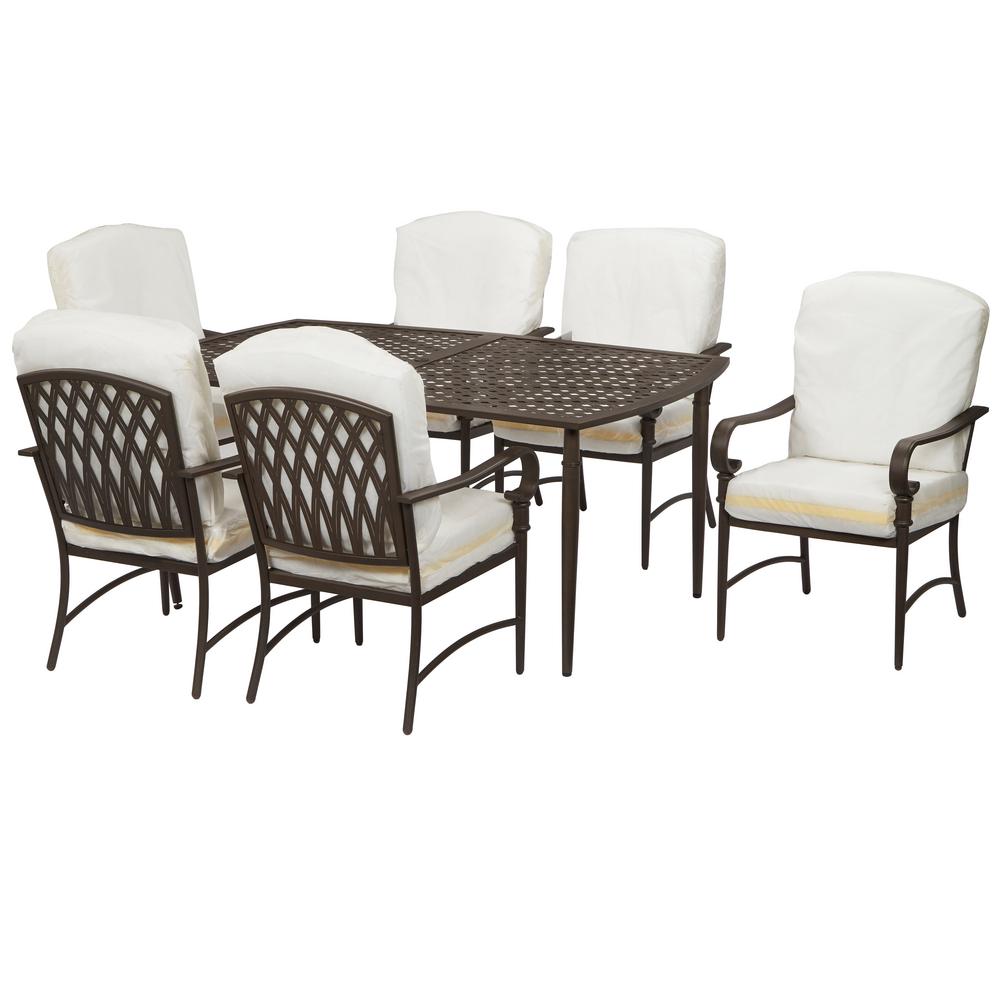 6 7 Person Patio Dining Furniture Patio Furniture The Home Depot