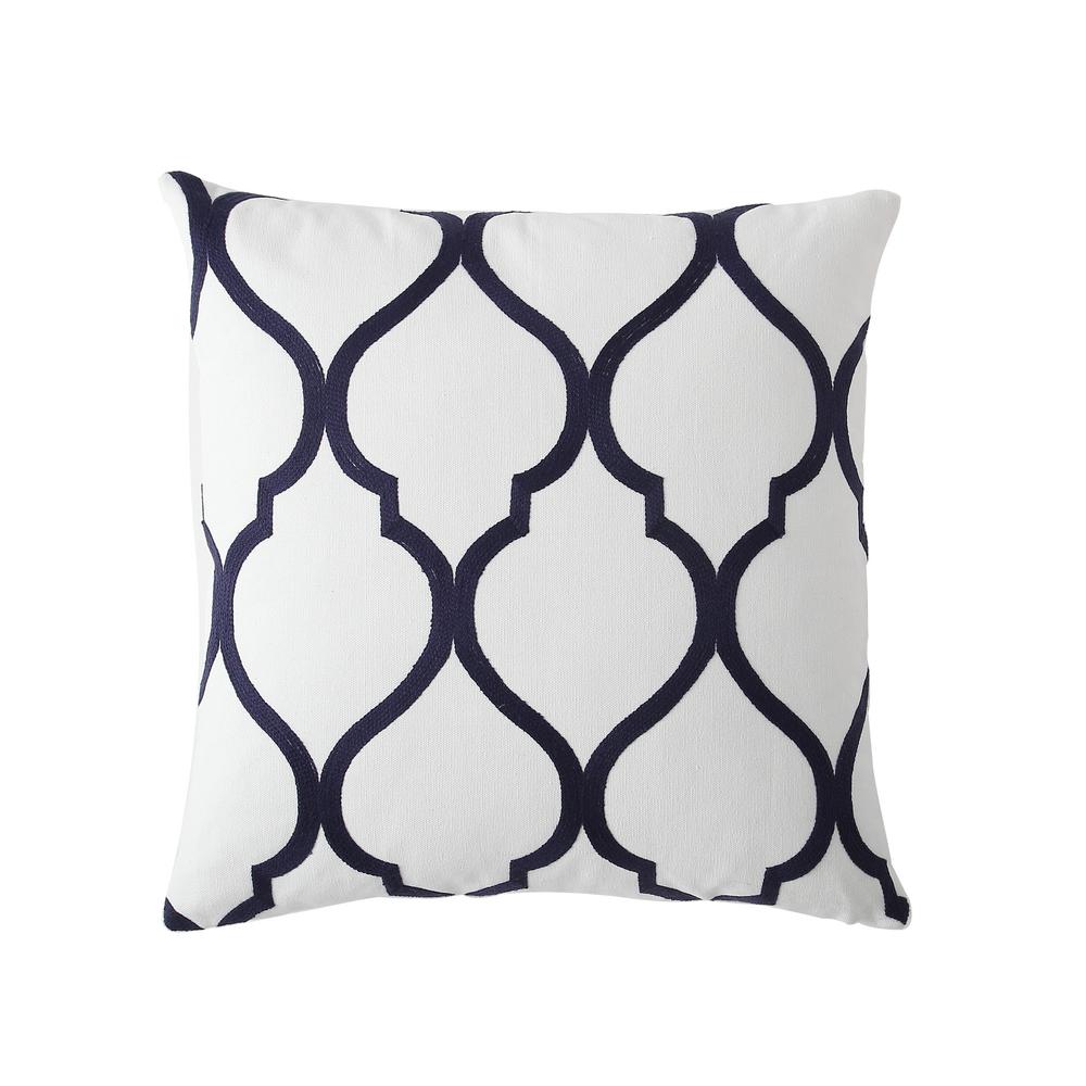 Morgan Home 18 In Madison Navy Trellis Throw Pillow Cover M602429 Morgan Home 18 In Madison Navy Trellis Throw Pillow Cover