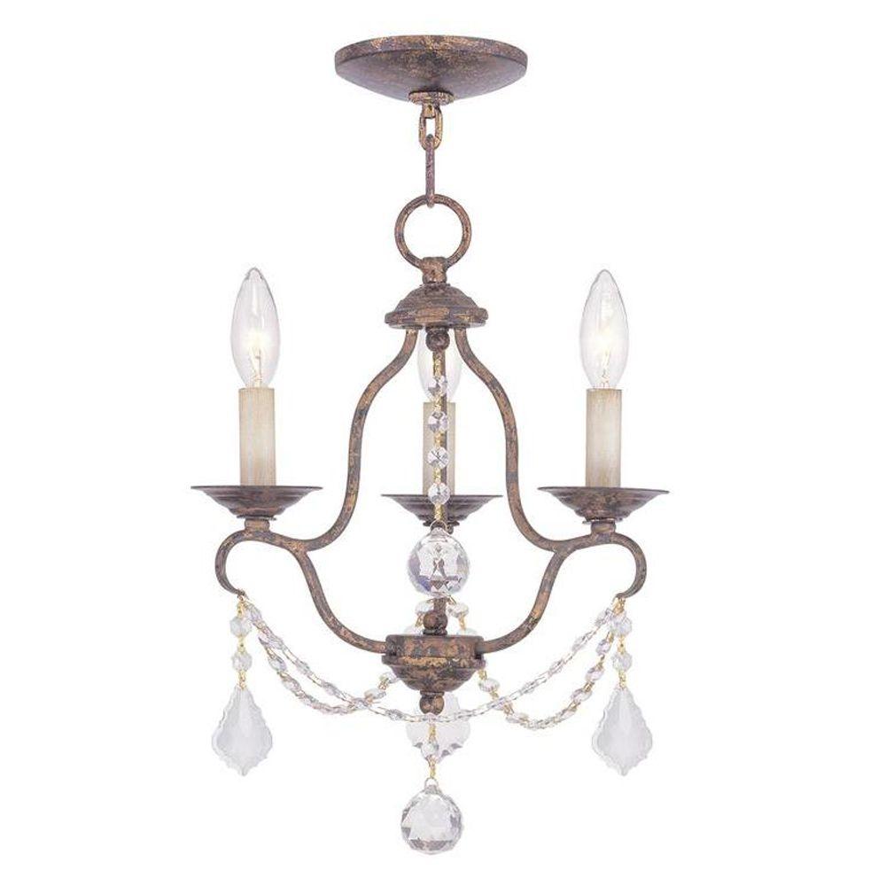 Livex Lighting 3Light Golden Bronze Chandelier642371 The